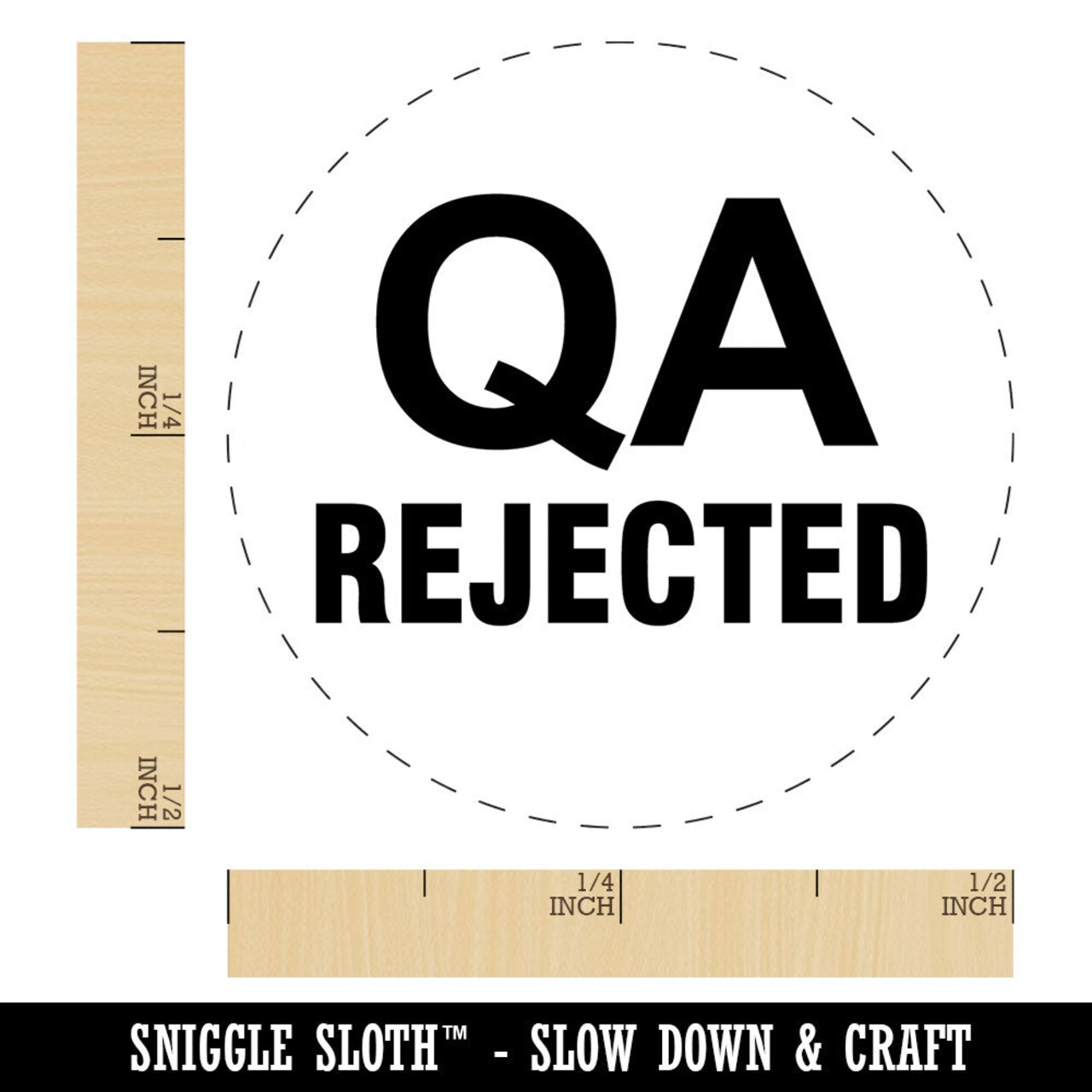 QA Rejected Quality Assurance Manufacturing Label Self-Inking Rubber Stamp